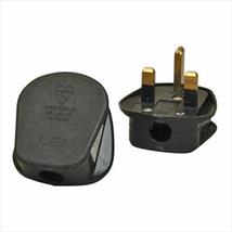 13 Amp Plug Black