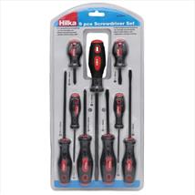 Hilka 9 pce Soft Grip Screwdriver Set - New