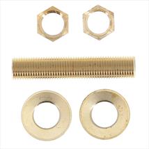 Brass 10 mm x 50 mm Thread & Locknuts