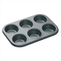 Kitchen Craft Master Class Non-Stick 6 Hole Deep Baking Pan