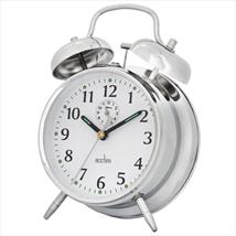 Acctim Saxon Bell Alarm Clock Chrome