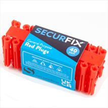 Securfix General Purpose Plugs Red Pk of 40