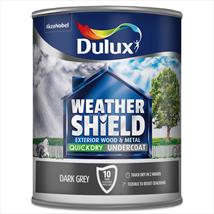 Dulux Weathershield Exterior Quick Drying Undercoat Dark Grey 750ml