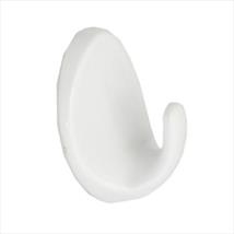 Self-Adhesive Hook White Oval 55mm