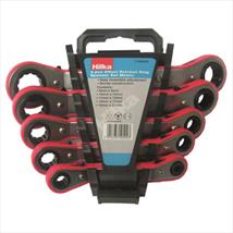 Hilka 5 pce Ratchet Ring Spanner Set Metric