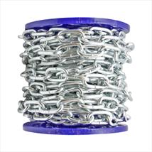 Steel Welded Straight Link Chain Zinc Plated 6mm x 33mm per mtr