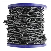 Steel Welded Straight Link Chain Black 6mm x 33mm per mtr