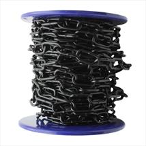 Steel Welded Straight Link Chain, Black 3mm x 21mm per mtr