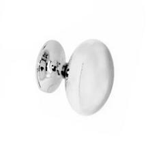 Securit Oval Cupboard Knob Polished Chrome 35mm