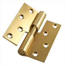 Securit Rising Butt Hinges Brass RH 75mm