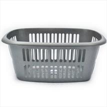 TML Rectangular Laundry Basket Large Silver