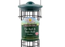 Walter Harrison Green Die-Cast Fatball & Suet Roll Feeder 40cm